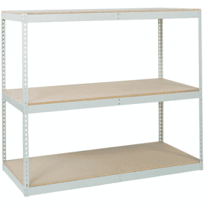 96 x 48'' (4 Shelves) - Double-Rivet Flanged Beam Shelving Section